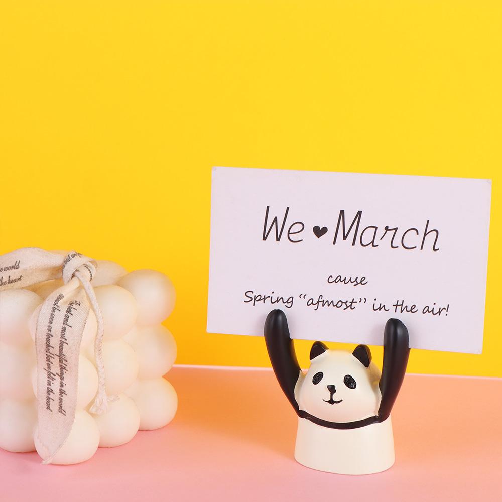 Resin Desktop Memo Clip Holder Messege Photo Stander Clip Lovely Hand Raising Card Clip Rome