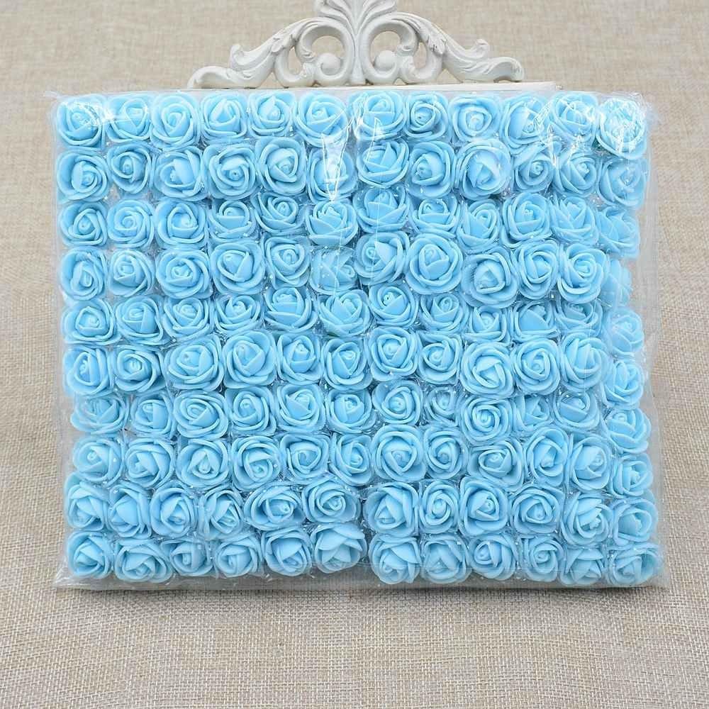 72 шт./лот ПЭ розы цветы кружево пена цветок букет сплошной цвет Diy венок ремесло искусственные цветы JM08 ARI