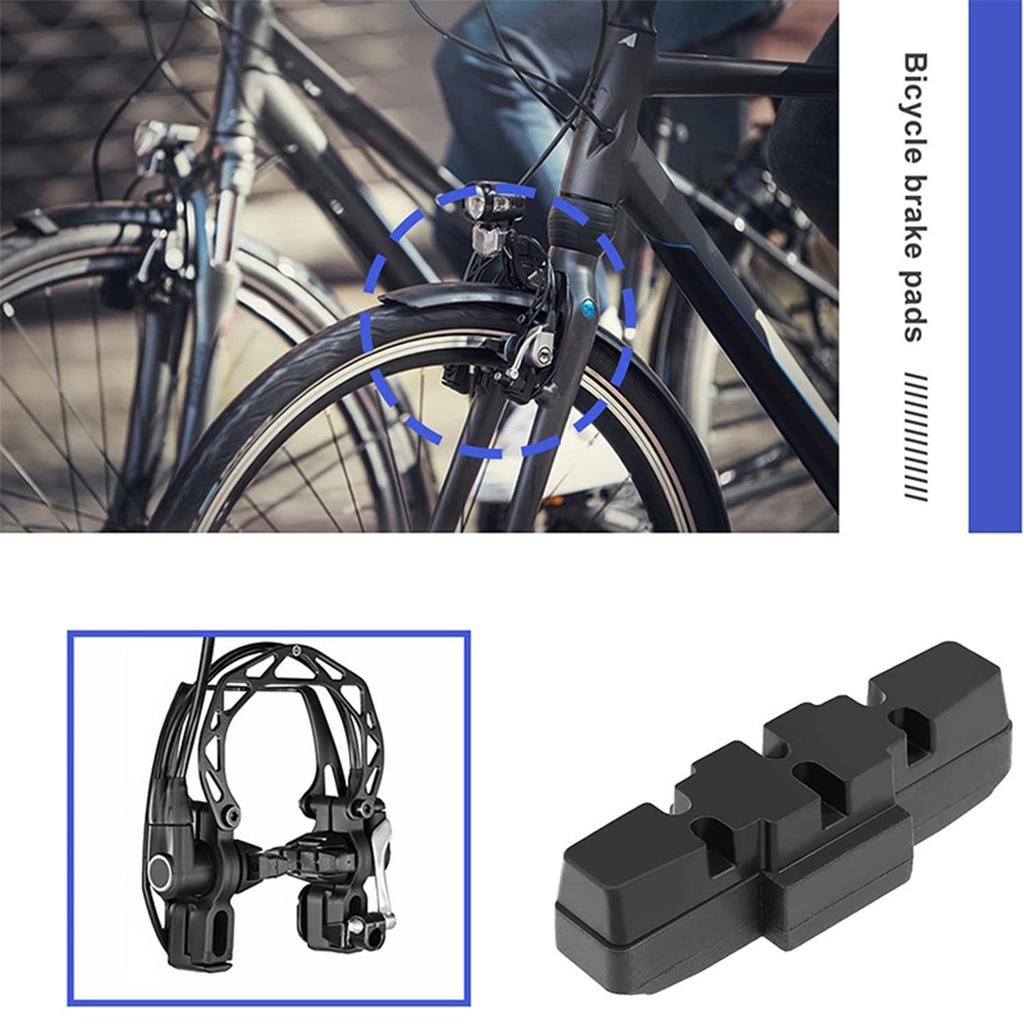 2 шт. черные велосипедные тормозные колодки, велосипедные тормозные колодки V-brake, тормозные колодки для горного велосипеда, простая установка