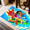 Powerpuff Girls Adventure Floor Mat Suitable for Hallway Foyer Balcony Bedrooms Antislip Carpet Office home decor Perfect Gift for Women/Men