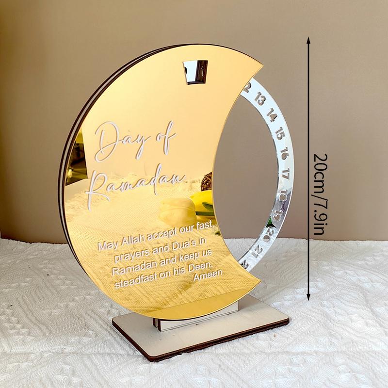 Acrylic Ramadan   Calendar  Middle Eastern Countdown  Calendar For  Eid Mubarak  Table Ornament  Muslim  Ramadan Party Gift
