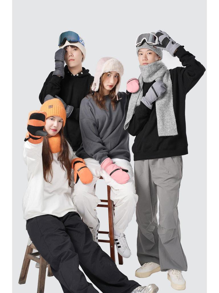 Зимние лыжные перчатки Northeast: Двухслойный бархат, водонепроницаемый, защита от отрицательных температур