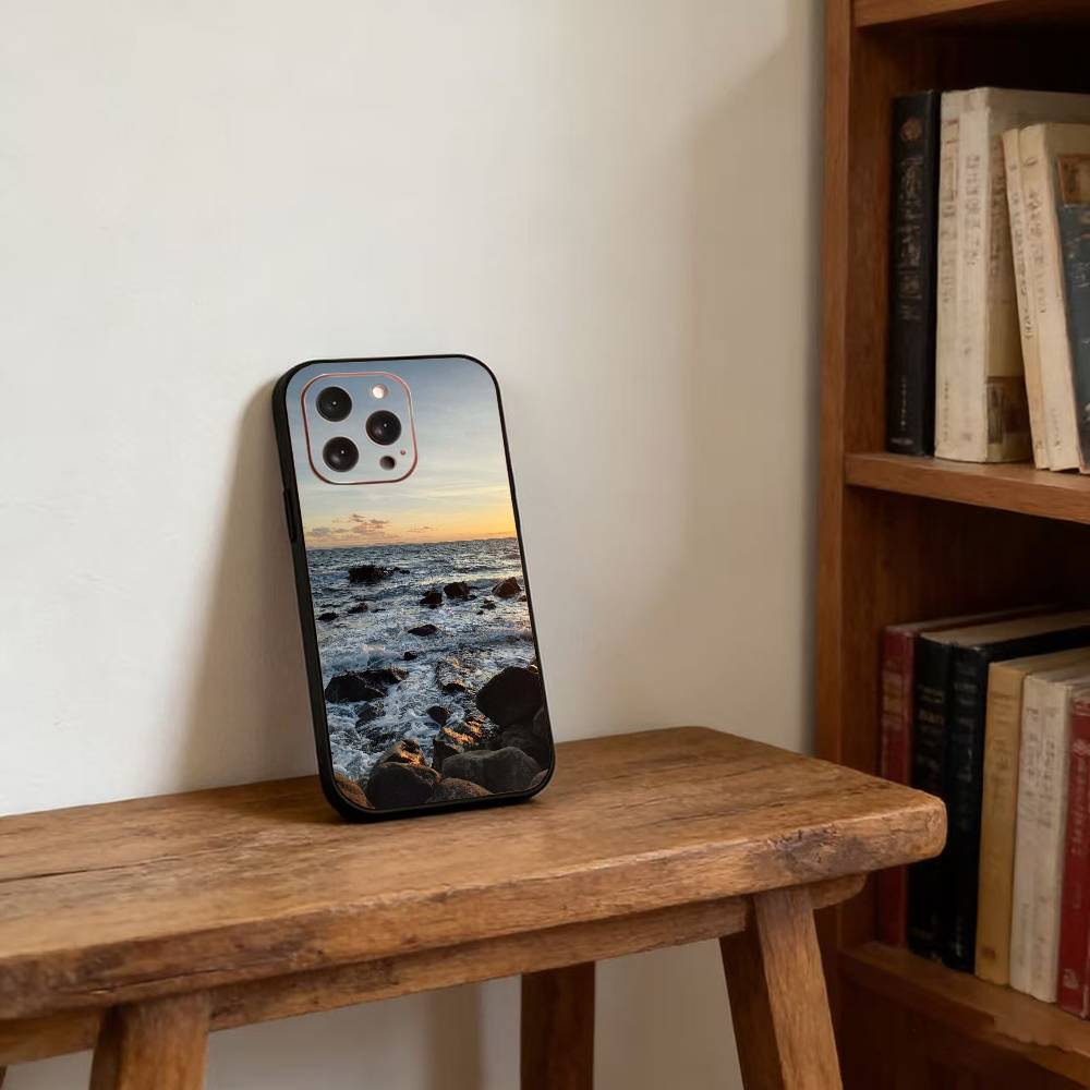 Морской пейзаж Чехол для телефона Для iPhone 17, 16, 15, 14, 13, 12, 11 Plus, Pro Магнитный с Magsafe Беспроводная зарядка