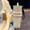 Соломинка с подъемной веревкой Вакуумная чашка-термос 710 мл Тамблер Портативная Термическая бутылка для воды Дом