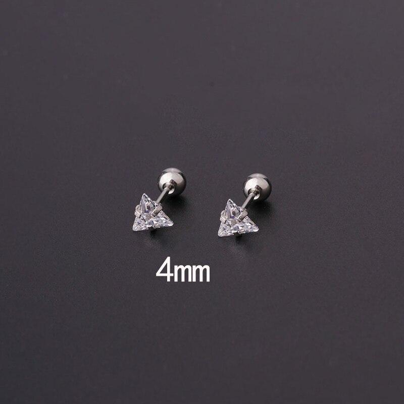 2 шт., серьги-гвоздики из нержавеющей стали 316L для пирсинга козелка, серьги-гвоздики для женщин, геометрический цирконий, кольцо для губ, ювелирные изделия для хряща