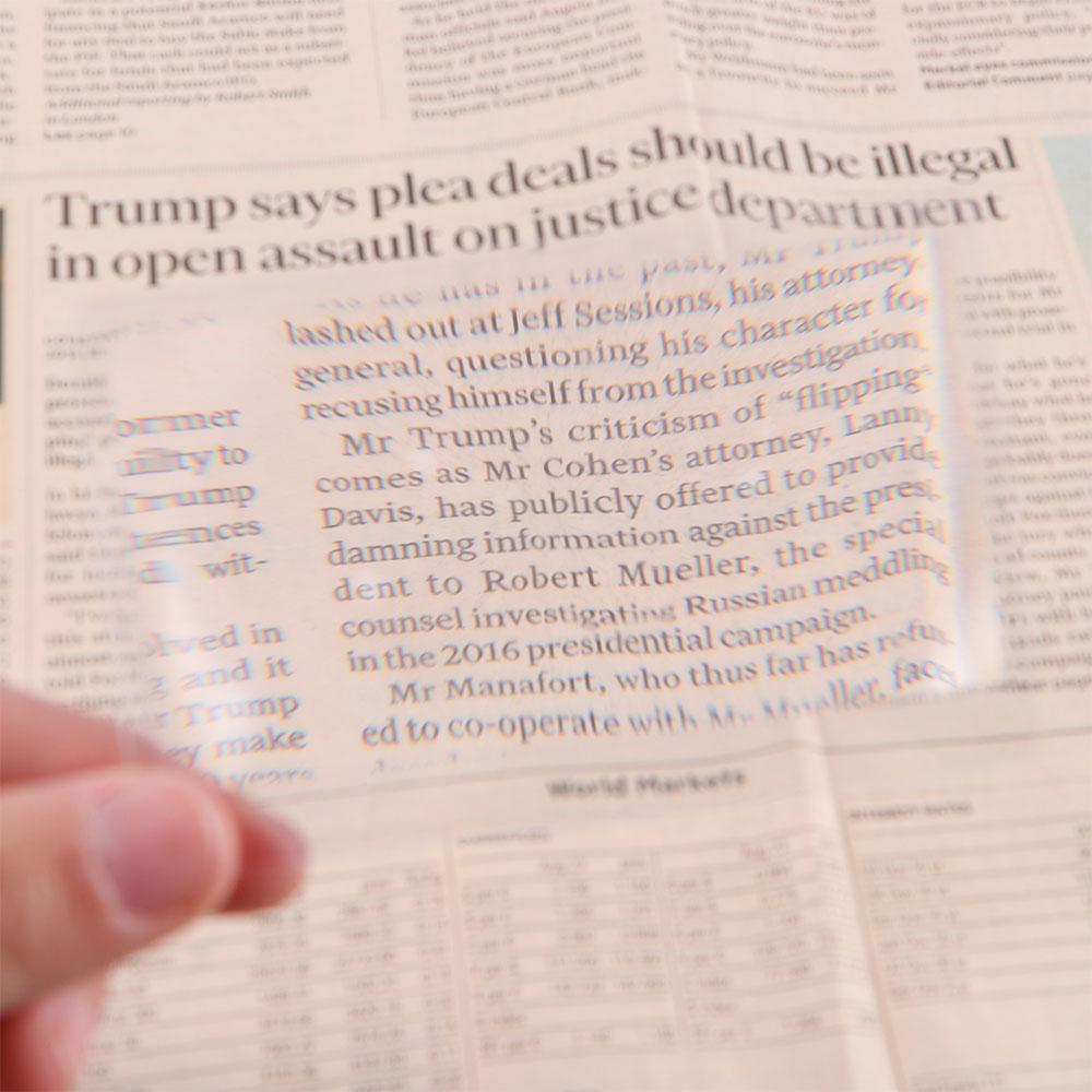 For Reading Newspaper Book Made Of Plastics Magnifiers Fresnel Lens Magnifying Glass Loupe