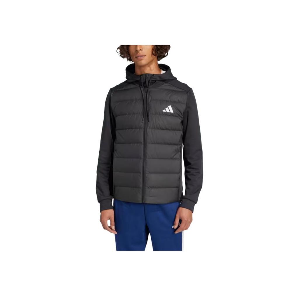 adidas Essentials Мода Удобная Приталенная Пуховая Куртка Мужская Куртка Черная JD1036