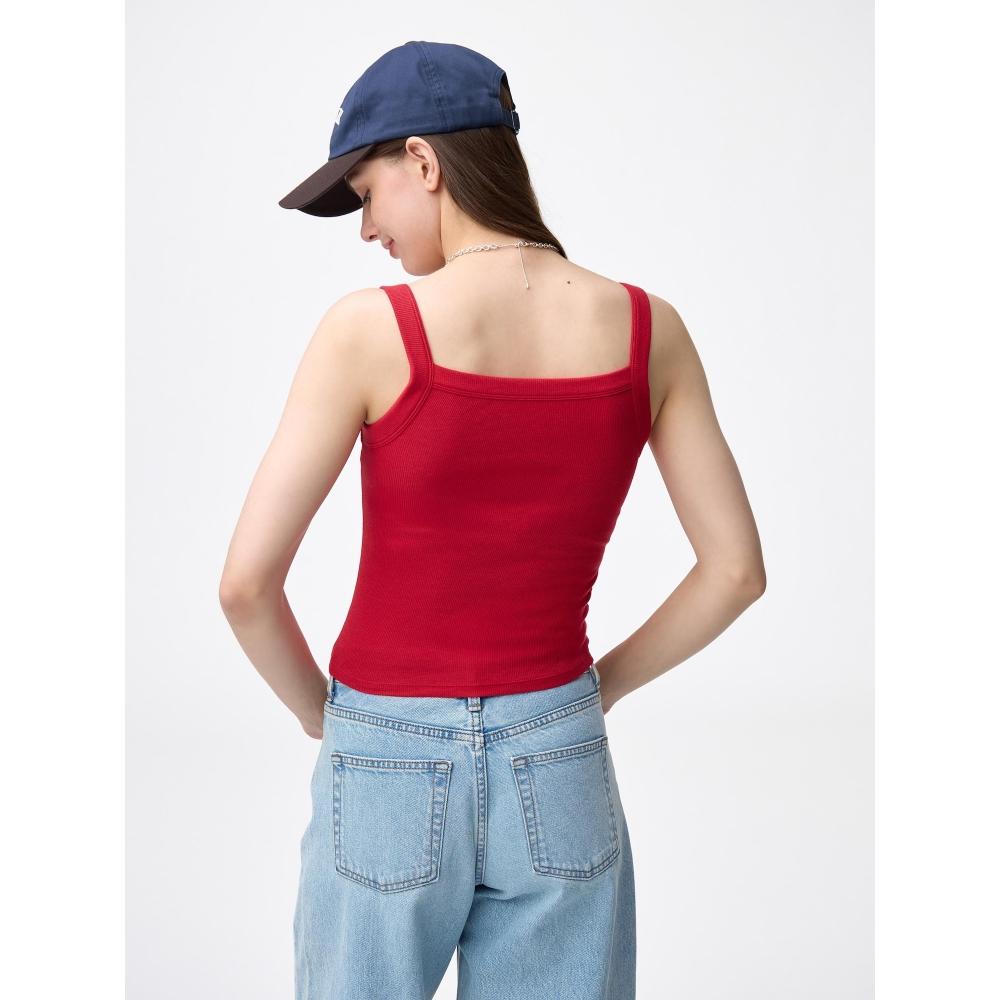 GU by Uniqlo Квадратный вырез Хлопковая смесь Топ-майка Сухой