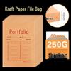 50-Pack A4 Transparent Kraft Paper Archive Bags for Office Documents