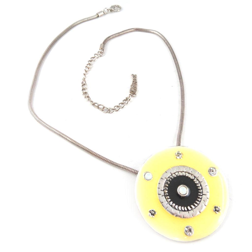 Les Trésors De Lily [D9686] - Дизайнерское колье «Мимозы» цвета слоновой кости черного цвета