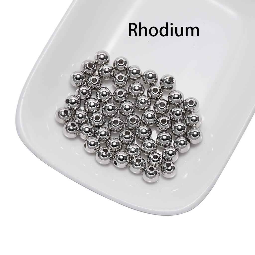 Круглые шарики-разделители CCB для изготовления украшений своими руками - Золотой, Серебряный, Розовое золото, Бронзовый, Черный - 3-12 мм, 30-400 штук