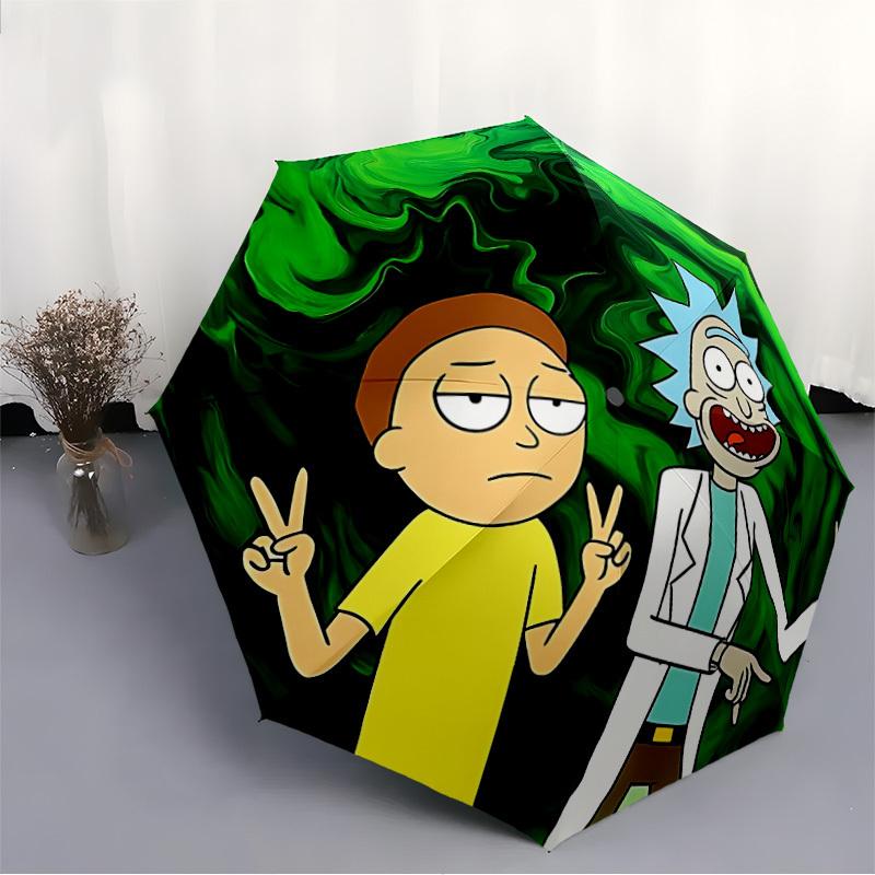 1pc Rick "Morty" Windproof Automatic Windproof Umbrella, Lightweight for Women/Men, Perfect Christmas Gift