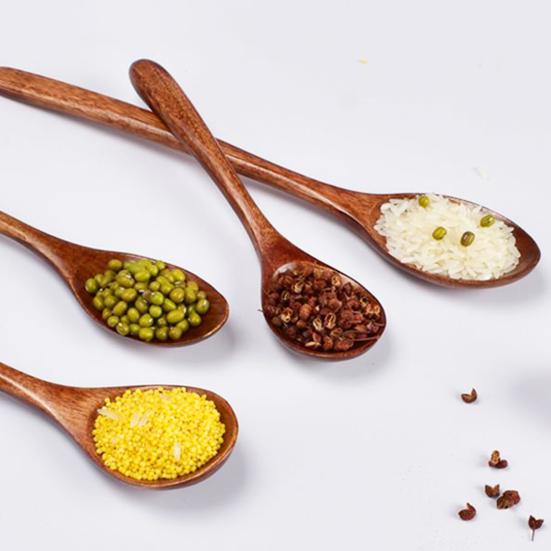 6 шт. деревянная ложка с удобной ручкой, ложки для медового супа, легкая кухонная ложка для домашнего обеденного стола