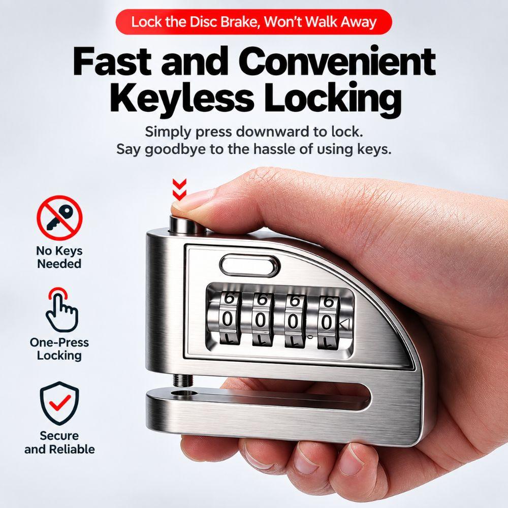 Anti-Cut Structure Combination Lock One-Press Open Anti-Theft Lock New Bike Lock Thickened Body