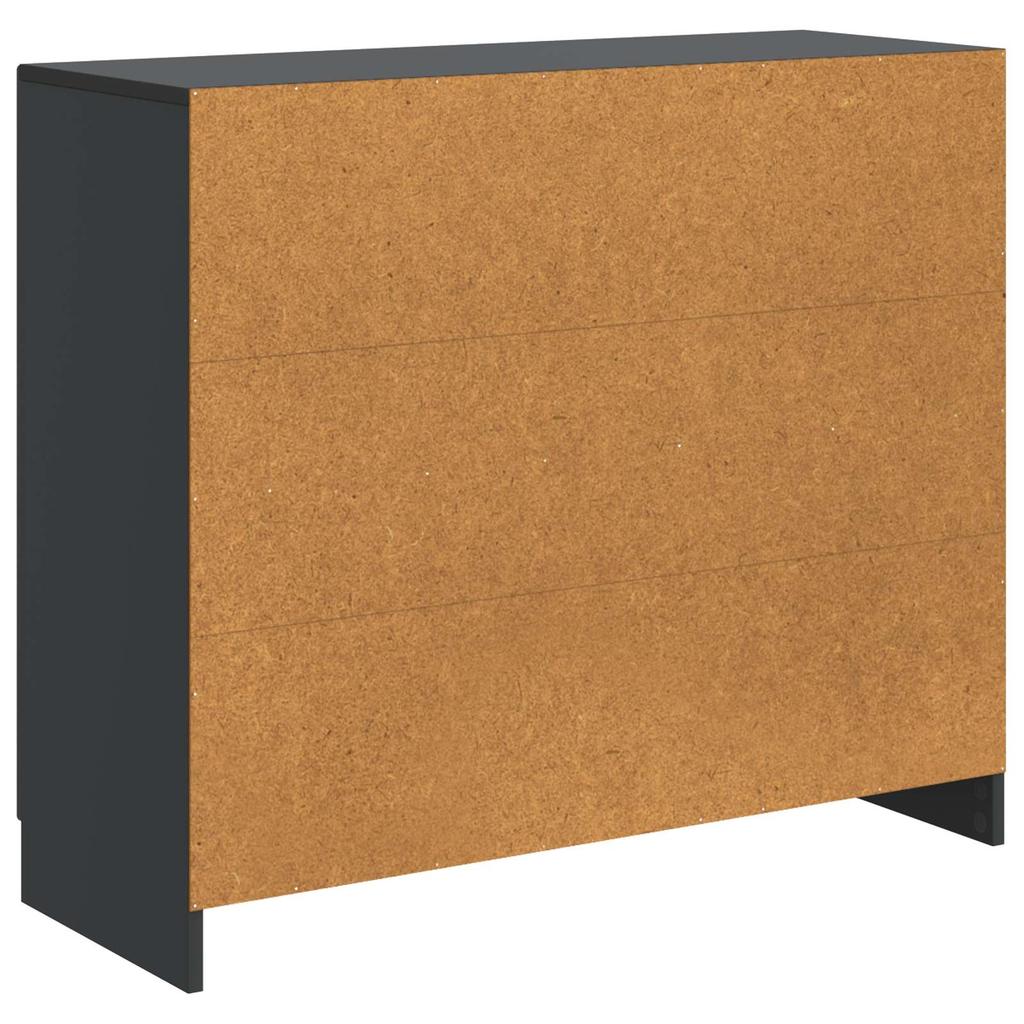Sideboard in Black 89 x 34.5 x 77 cm Particleboard