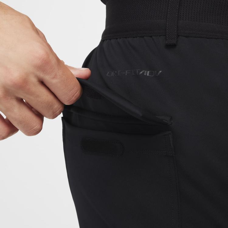 Nike Кружевные однотонные брюки средней посадки с логотипом и принтом, мужские повседневные брюки черного цвета FN3020-010