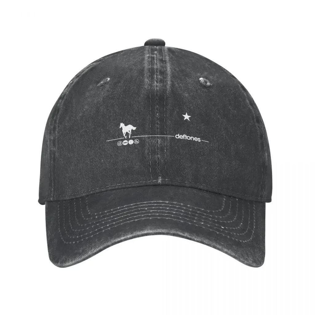 Deftones Pony Horse Baseball Cap Fashion Distressed Cotton Sun Cap Unisex Women Outdoor Running Golf Adjustable Caps Hat