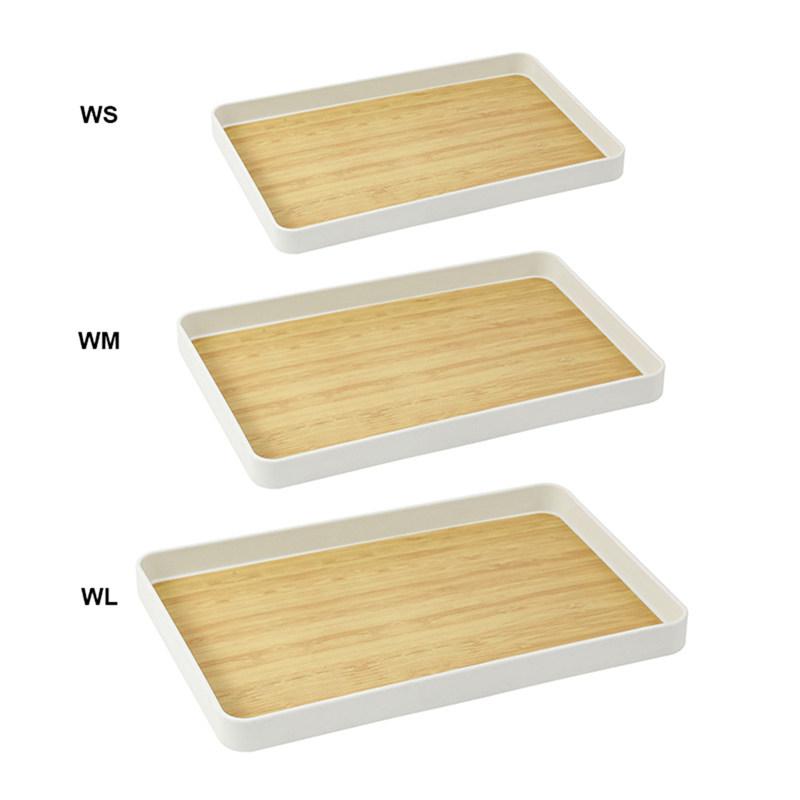 Plastic Serving Tray Decorative Tray Restaurant Home Tea Fruit Dessert Tray Resistant Food Cooking Storage Tray Kitchen Organize