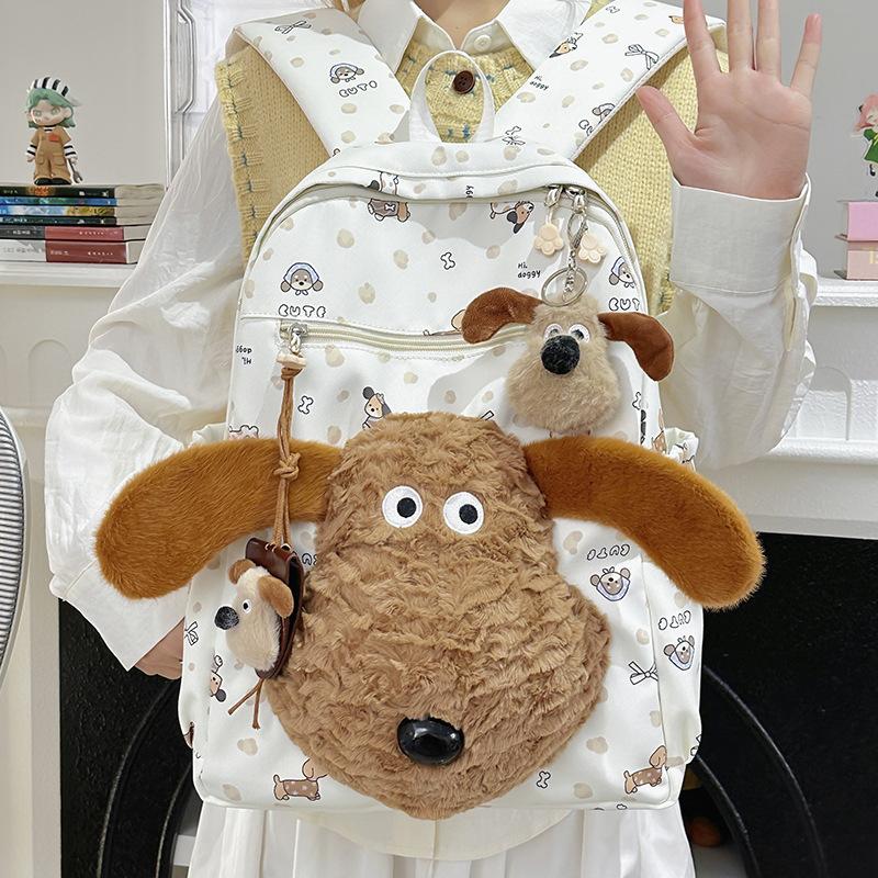 Schoolbag Japanese niche design sense girl schoolbag lamb casual backpack fashion versatile high school student backpack