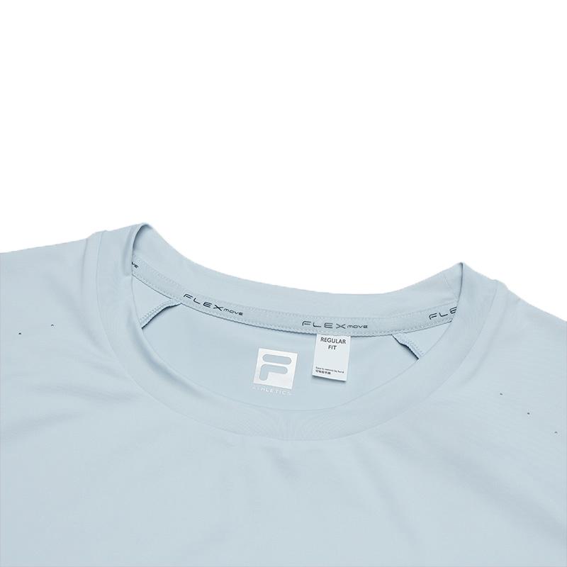 Fila Футболки Мужские Цвет Алис Блю С круглым вырезом Умеренный прямой крой A11M421126FLB
