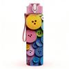 1PC Mixed Multicolored Stone Bead Print 750ml Color Plastic Sports Water Bottle Leakproof Flip Straw Lid Suitable for Sports Office Home Use