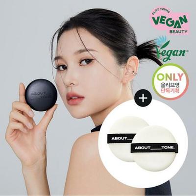 ABOUT_TONE Blur Powder Pact 10g #03 Натуральный специальный набор с пуховкой