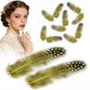 50 шт. Перья цесарки Натуральные перья хвоста курицы Яркие цвета 4,5-10 см Перья для поделок DIY Серьги Ловец снов Свадьба Пасха