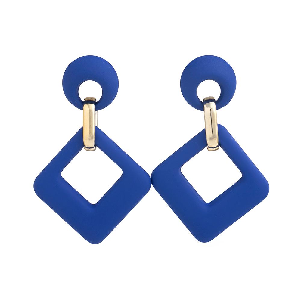 Pinkdudu 2024 Новые 12-цветные квадратные акриловые серьги-подвески, легкие роскошные многоцветные геометрические серьги для женщин, ювелирные изделия PD1488