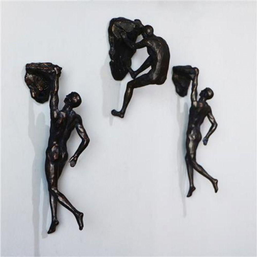 European Style Rock Climbe Statue Unique Abstract Character Pendant Living Room
