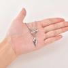 Trendy Classic Four-pointed Star Pendant OT buckle Necklace for Men, Stainless Steel Round Snake Chain Necklace, Punk Jewelry