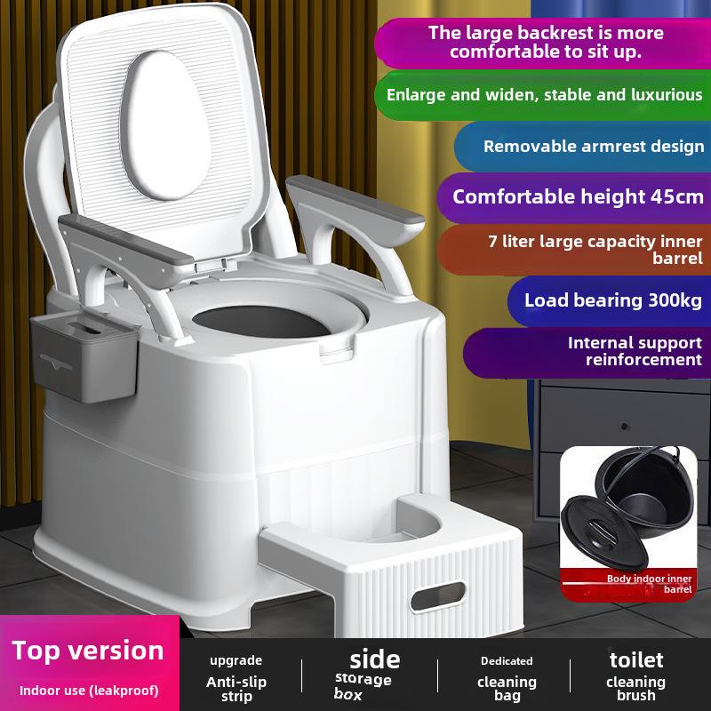 Portable Adult & Elderly Deodorant Toilet Stool for Home
