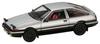 HJ64 Toyota Sprinter Trueno GT APEX JDM Style Finished Product 1/64 (AE86) Silver/Black