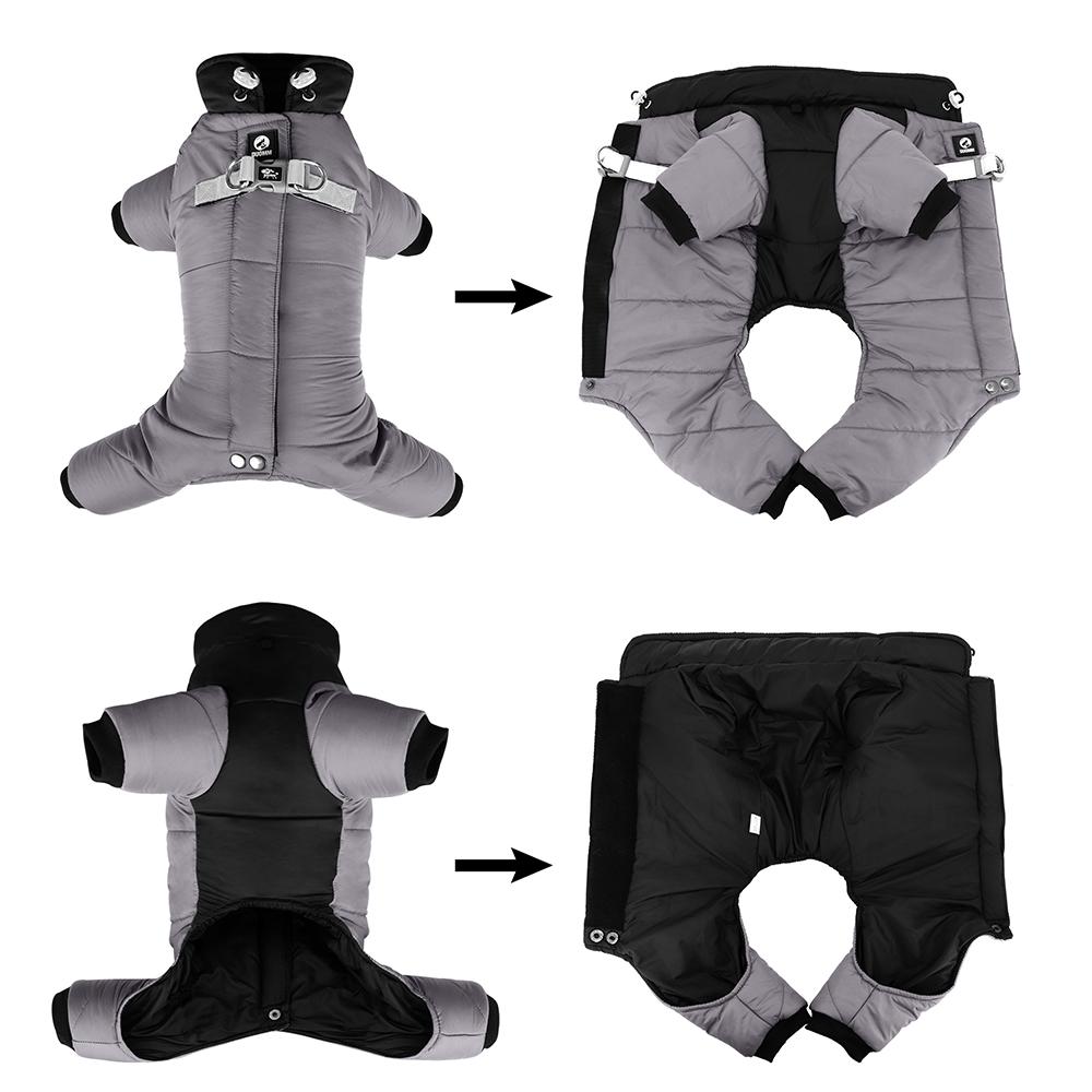 Зимняя одежда для собак, толстая теплая куртка для собак, пальто с шлейкой, ветрозащитный комбинезон для щенков для маленьких, средних и больших собак, кошек, бульдогов