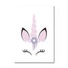 Pink Unicorn Nursery Wall Art Poster Love Quotes Print Moon Stars Canvas Painting Nordic Picture Kids Baby Girl Room Decoration