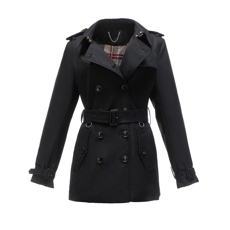 Женственная узкая короткая двубортная ветровка-куртка