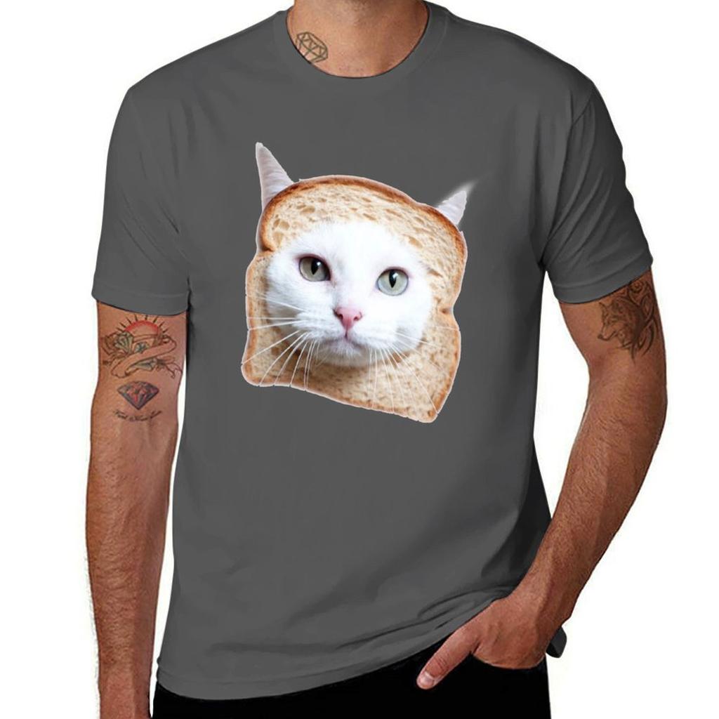 Bread Cat Tshirt Basic Solid Color Casual Tee Shirt