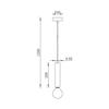 Suspension décorative 1xE27 23W IP20 – Doré