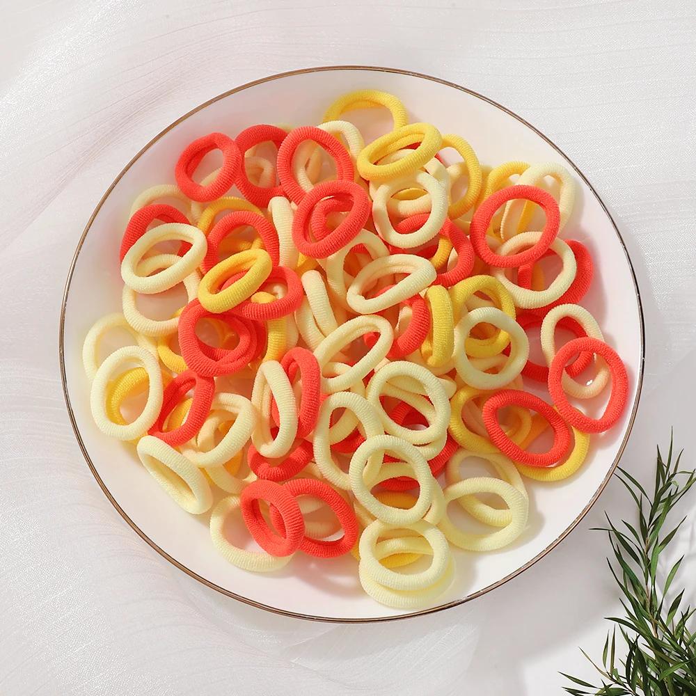 20 шт./лот Эластичные резинки для волос для девочек, плюшевые резинки с помпонами для детей, резинки-скранчи для волос, детские аксессуары для волос