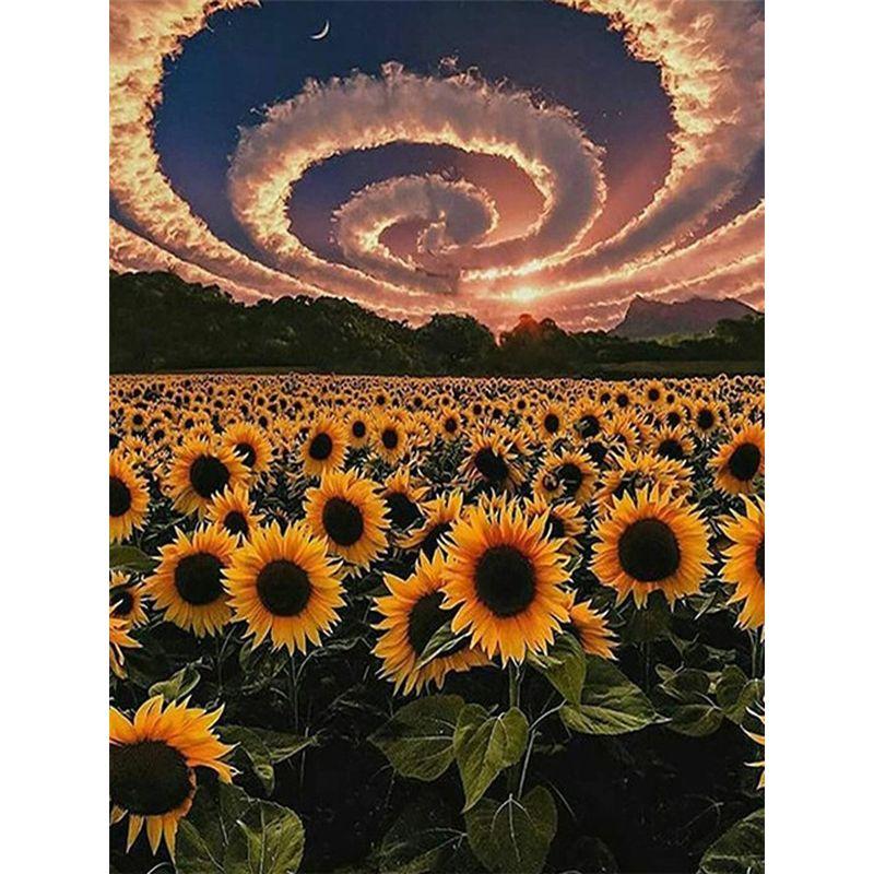 5d Diy Diamond Painting Full Round Mosaic Sunflowers Diamond Embroidery Flower Kit Handicraft Decoration For Home