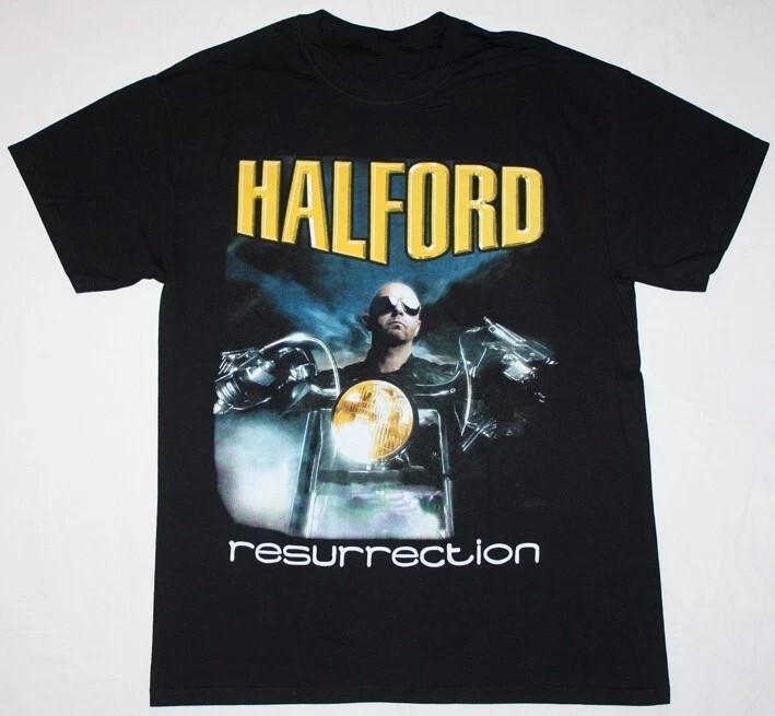 HALFORD Группа RESURRECTION Тяжелый Хлопок Черный Все Размеры Унисекс Футболка