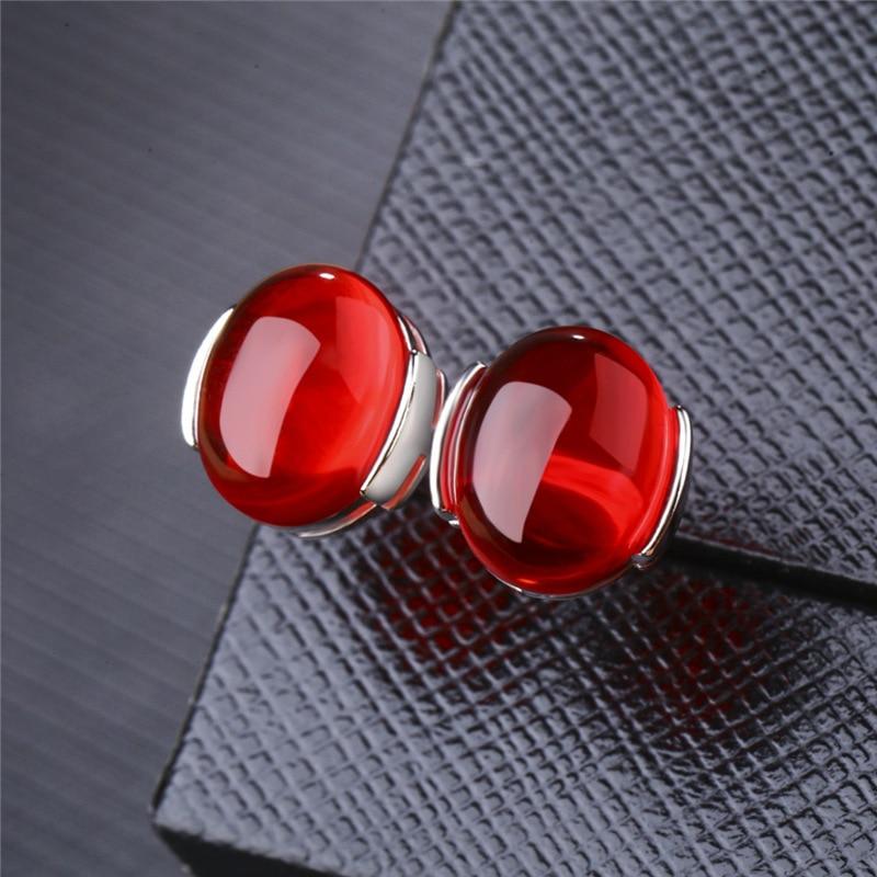 POMOiii Этнические серьги-гвоздики, модные украшения для женщин, красные, зеленые серьги с драгоценными камнями, вечерние, свадебный подарок