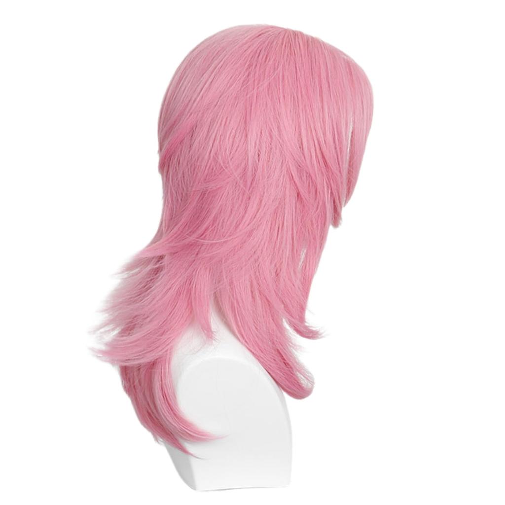 Light Pink Mid-part Anti-warped Hair Chemical Fiber Synthetic Wig | Animated KPop Demon Hunters Character Romantic Role-playing