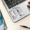 Наклейки с горячими клавишами для клавиатуры MacBook Pro/Air - Прозрачные/Черные, Подходят для моделей 13-16", Быстрая навигация и управление приложениями