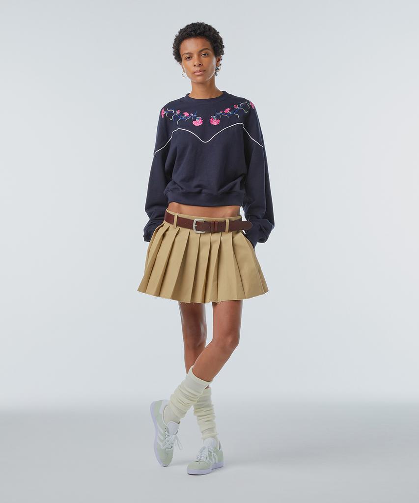 Instant Punk Low-Rise Pleated Skirt - Beige