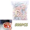 Disposable Elastic Food Covers 500Pcs Colorful Plastic Fresh Keeping Lids for Home Kitchen Leftovers Storage