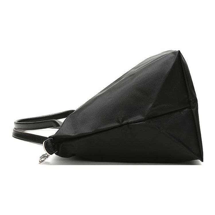 Longchamp Le Pliage 45 Складная тканевая дорожная сумка-тоут с короткими ручками Женская сумка-тоут Черная 1623619001
