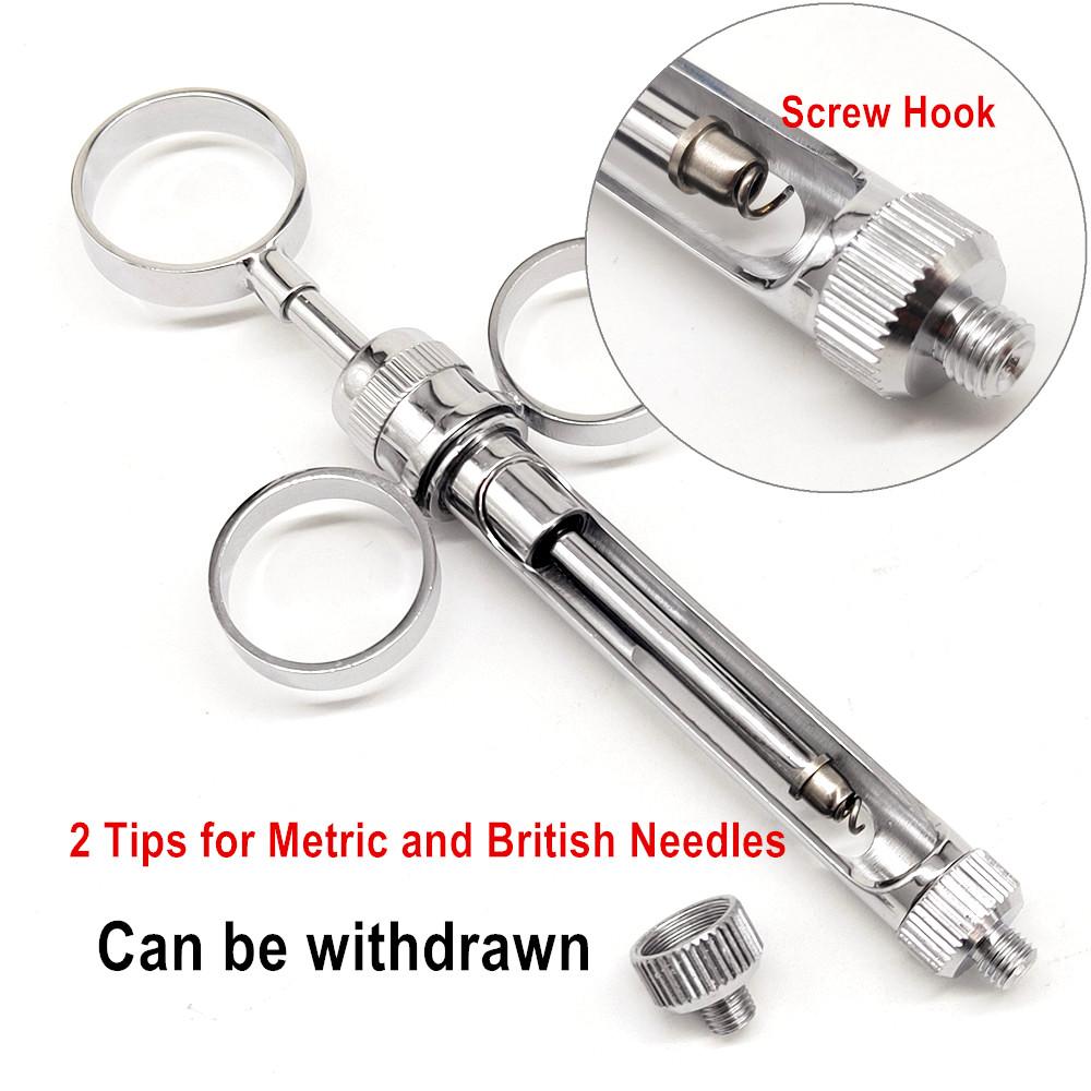 1 Piece Dental INTRALIGAMENTAL SYRINGE Aspirating Detnal Surgical Instrument Tool Dental Syringe with Metric and British Tips Dentist Tools