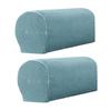 2 Pcs Sofa Arm Cover Elastic Thickened Dirt-resistant Solid Color Soft Fabric Anti-Slip Couch Armrest Protectors Recliner Slipcovers