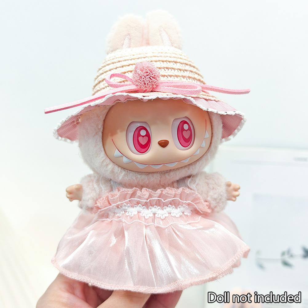 For 17cm Labubu Doll Clothes Fashion Clothes Hoodies Doll Clothes Color Match Hoodies Dolls Accessories Cute Decoration Little Cloths