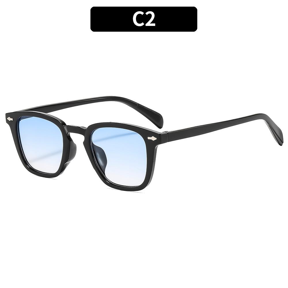 Rice Nail Simple Sunglasses Square New Sunglasses Fashionable Versatile Anti-Ultraviolet Glasses Women'S Anti-Blue Flat Glasses